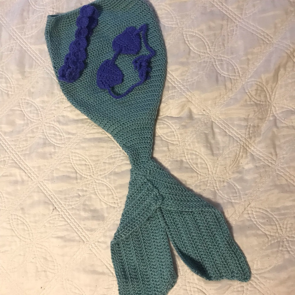 Handmade Crochet Infant Mermaid Costume